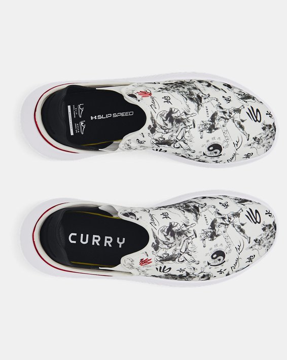 中性Curry x Bruce Lee SlipSpeed™跑鞋 in White image number 2